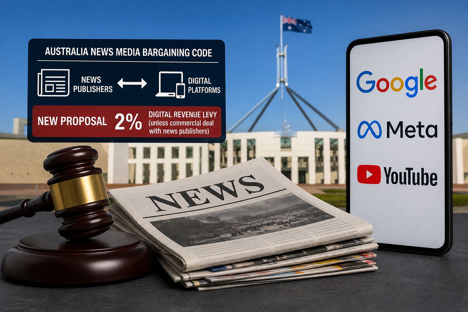 Australia Pungut Pajak 2% untuk Big Tech Jika Tak Bayar Berita Lokal