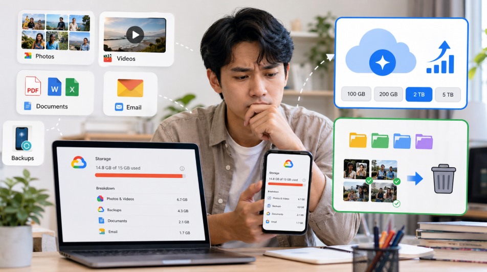 Google Storage Hampir Penuh, Perlu Naik Paket atau Rapikan Backup Dulu?